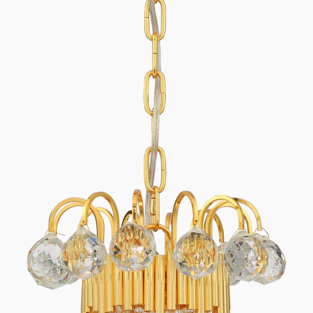 Gold and Crystal Chandelier