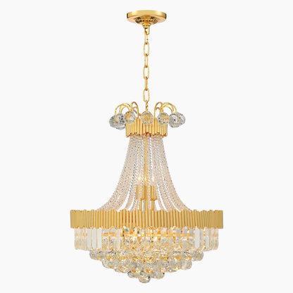 Gold and Crystal Chandelier