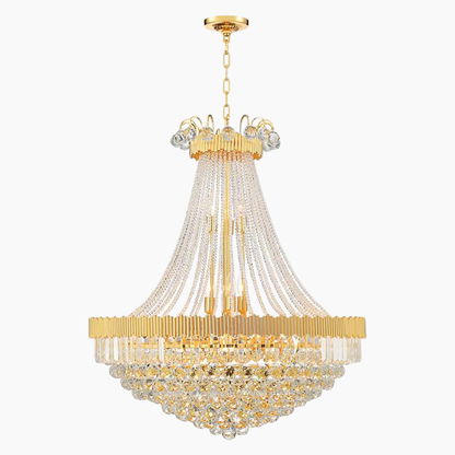 Gold and Crystal Chandelier