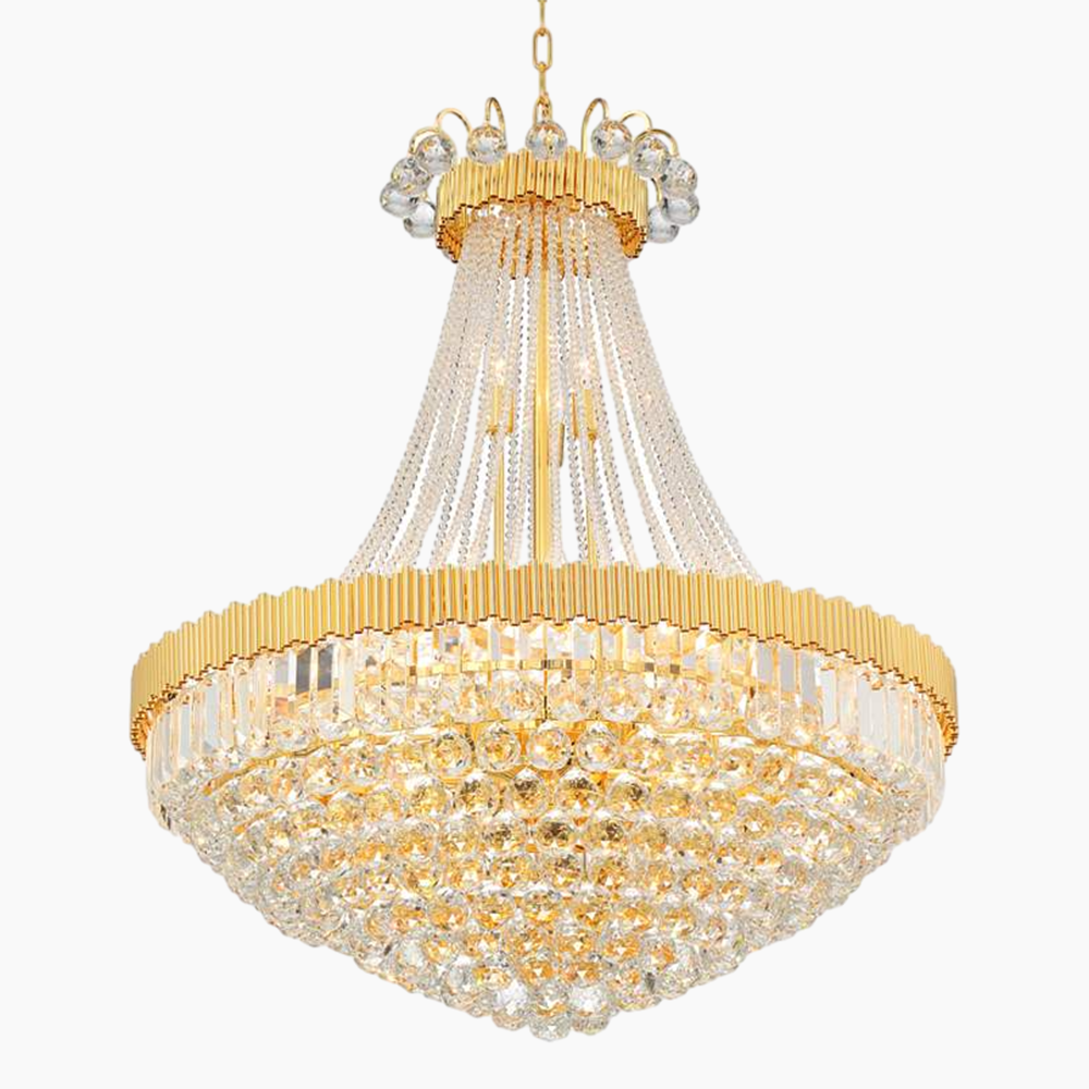 Gold and Crystal Chandelier