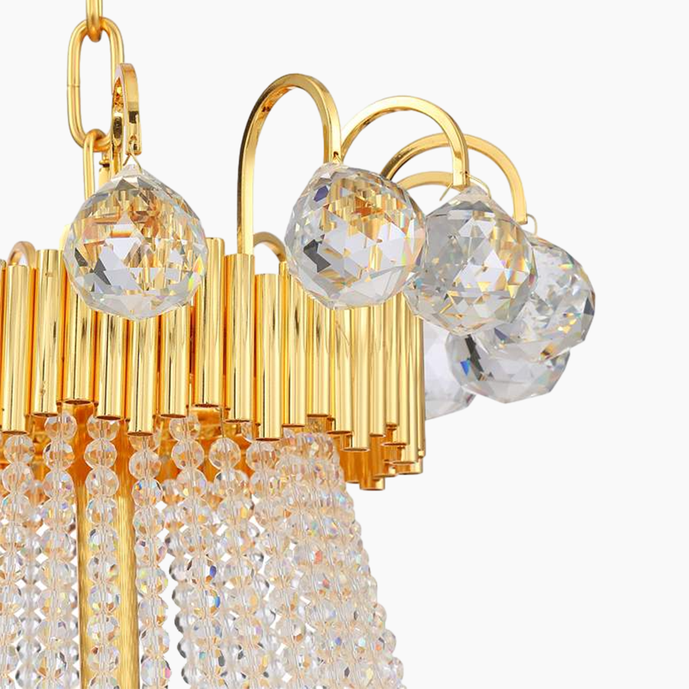 Gold and Crystal Chandelier