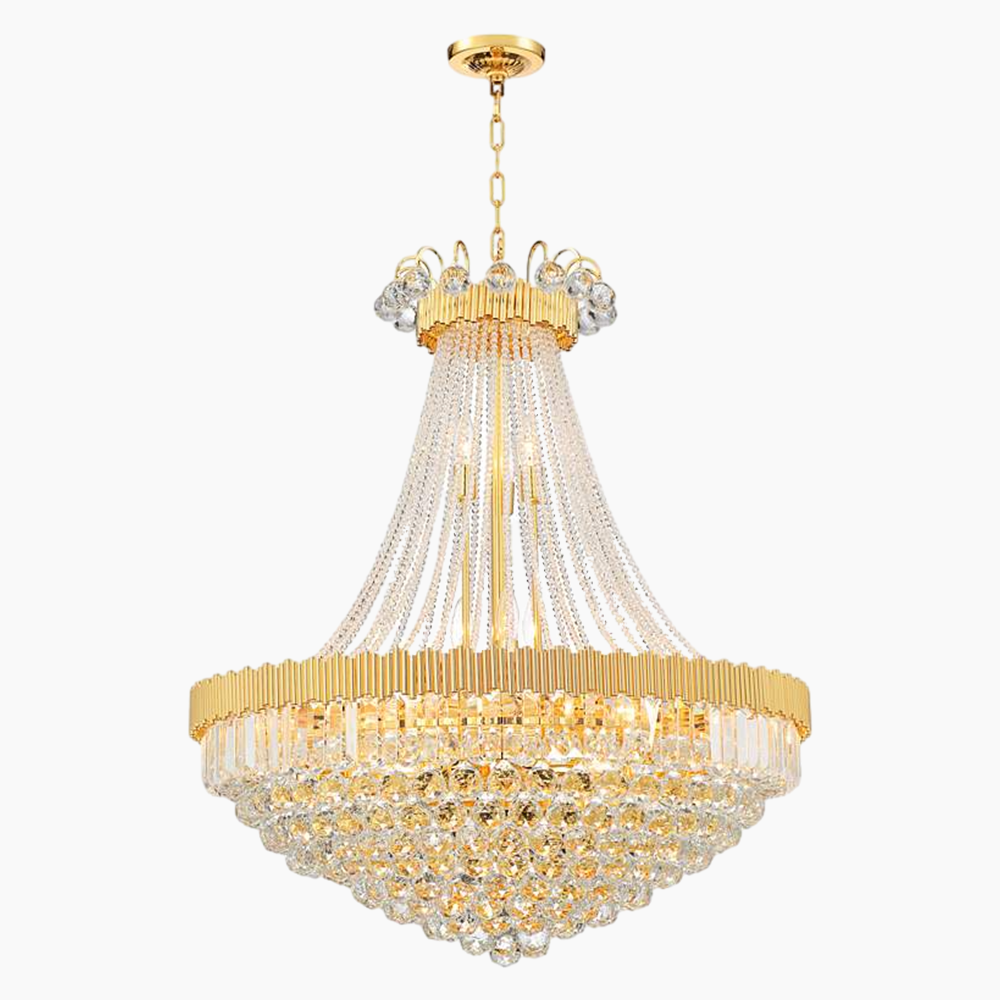 Gold and Crystal Chandelier