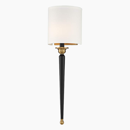 Classic Black and Brass Wall Sconce