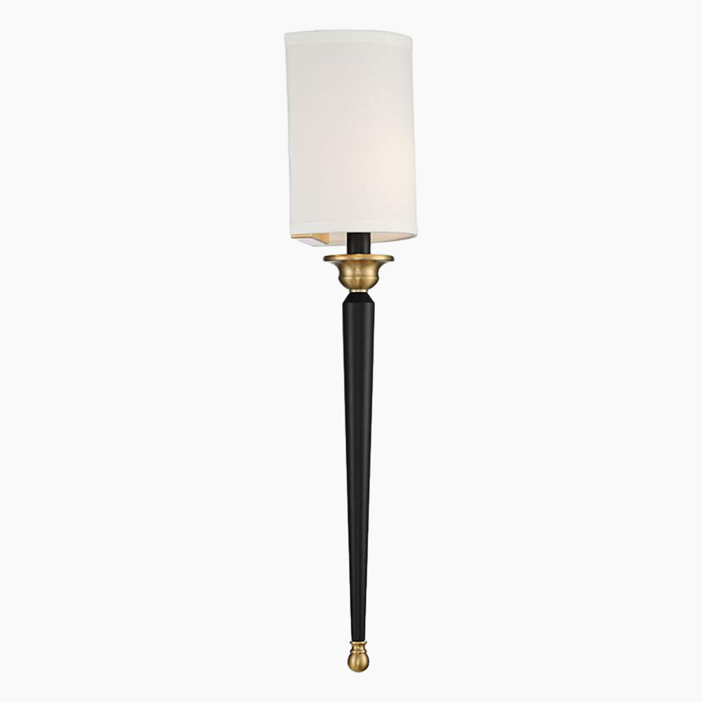 Classic Black and Brass Wall Sconce