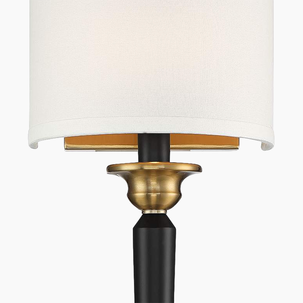 Classic Black and Brass Wall Sconce