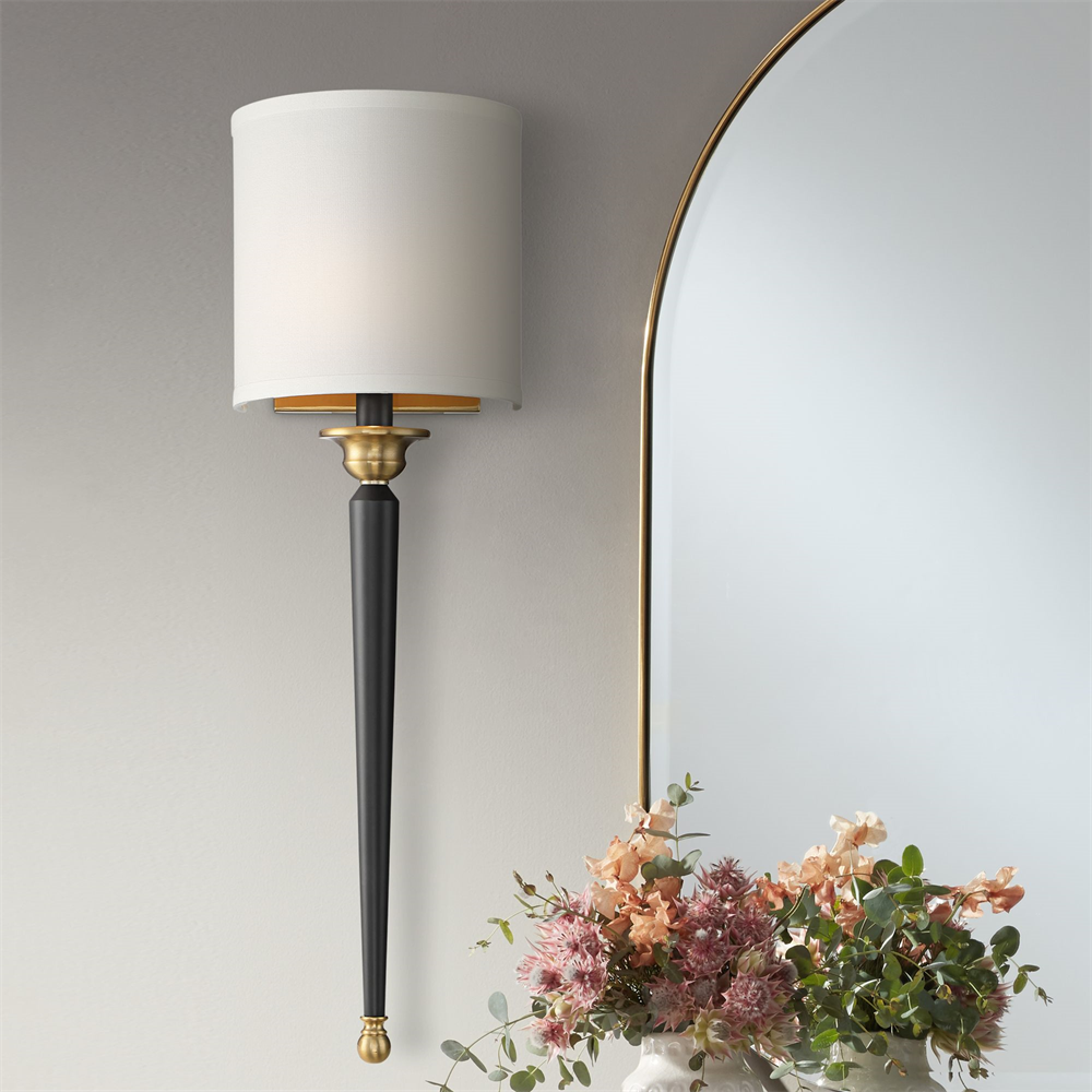 Classic Black and Brass Wall Sconce