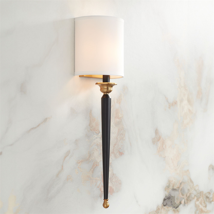 Classic Black and Brass Wall Sconce