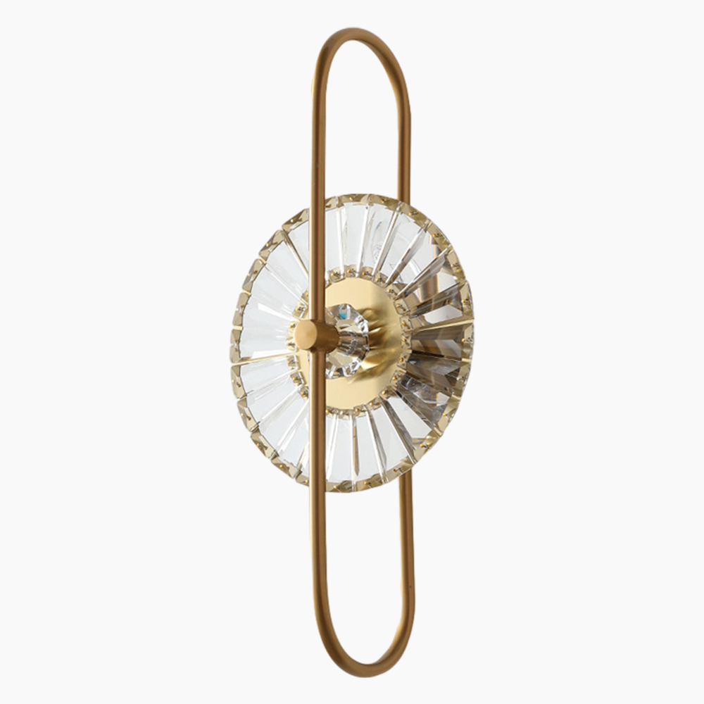 Light Luxury Crystal Brass Wall Sconce