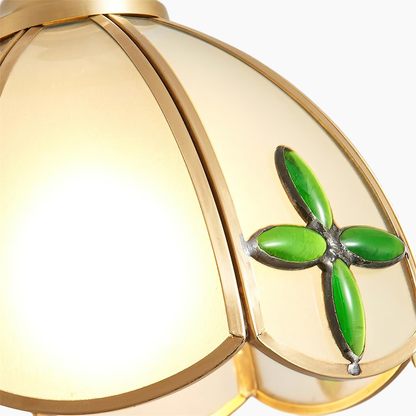 Vintage Stained Glass Pendant Light