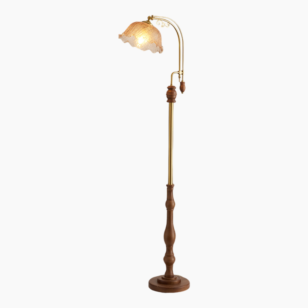 Vintage Rustic Lotus Floor Lamp