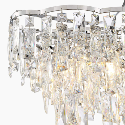 Chrome Crystal Oval Chandelier