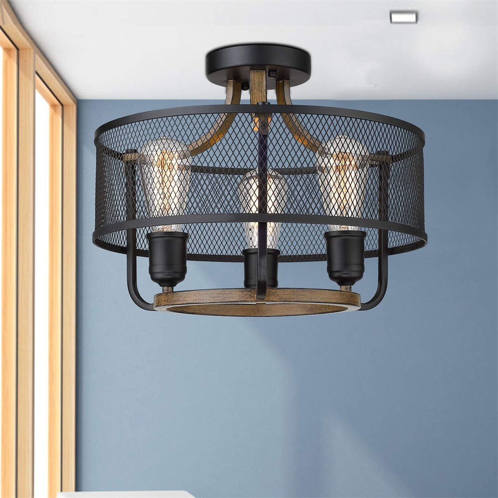 Black Mesh Ceiling Light