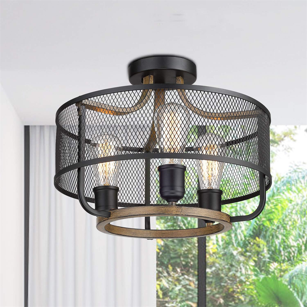 Black Mesh Ceiling Light