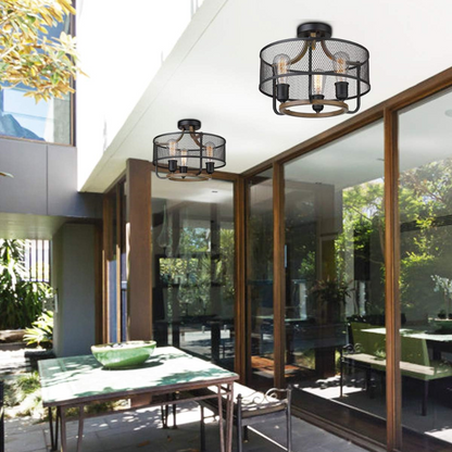 Black Mesh Ceiling Light