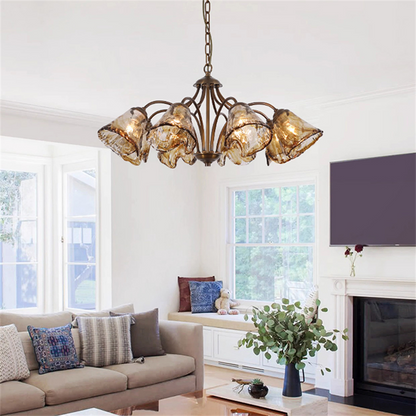 American Retro Glass Chandelier 6/8 Lights