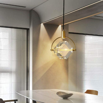 Geometric Crystal Pendant Light Half-round/Round