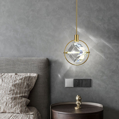 Geometric Crystal Pendant Light Half-round/Round