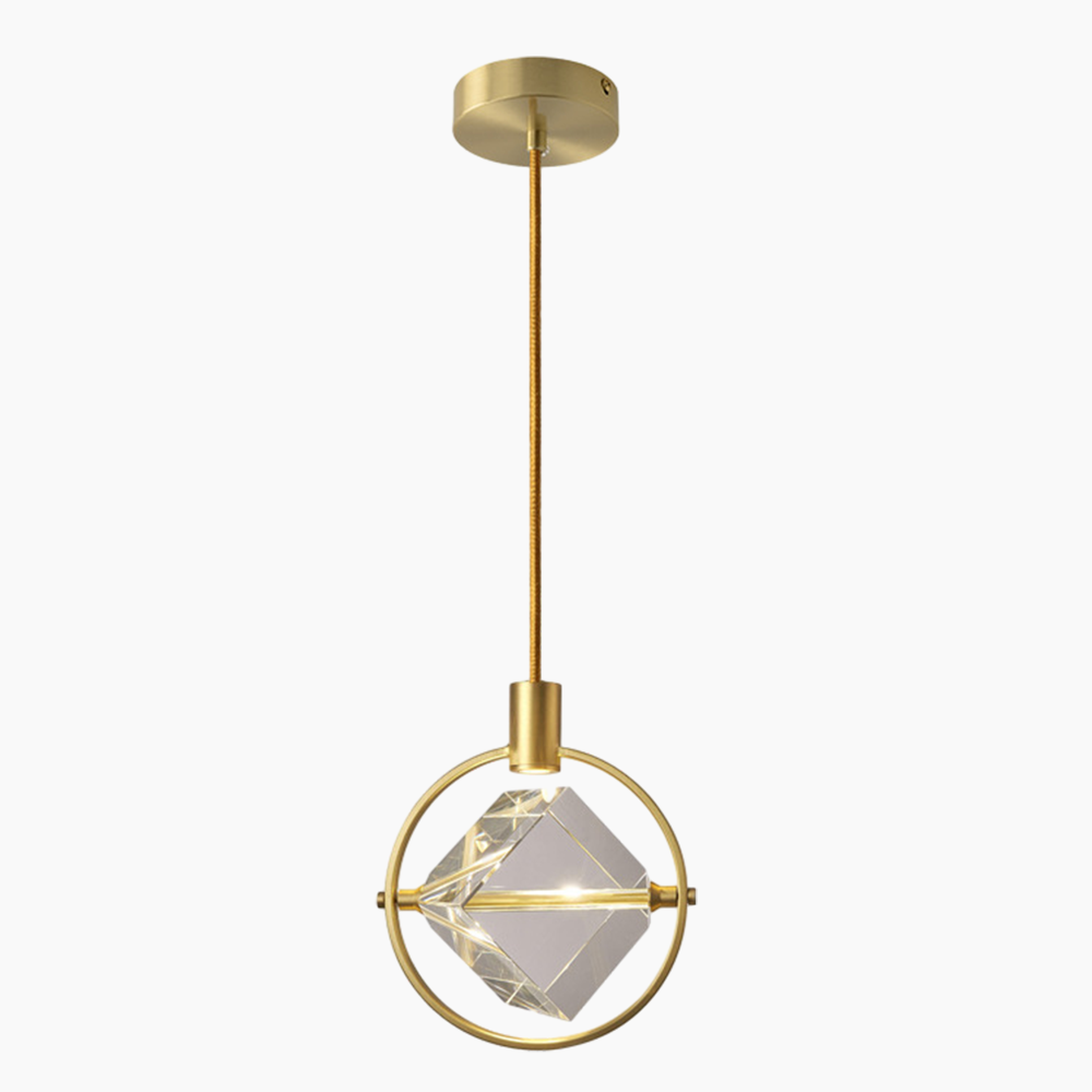 Geometric Crystal Pendant Light Half-round/Round