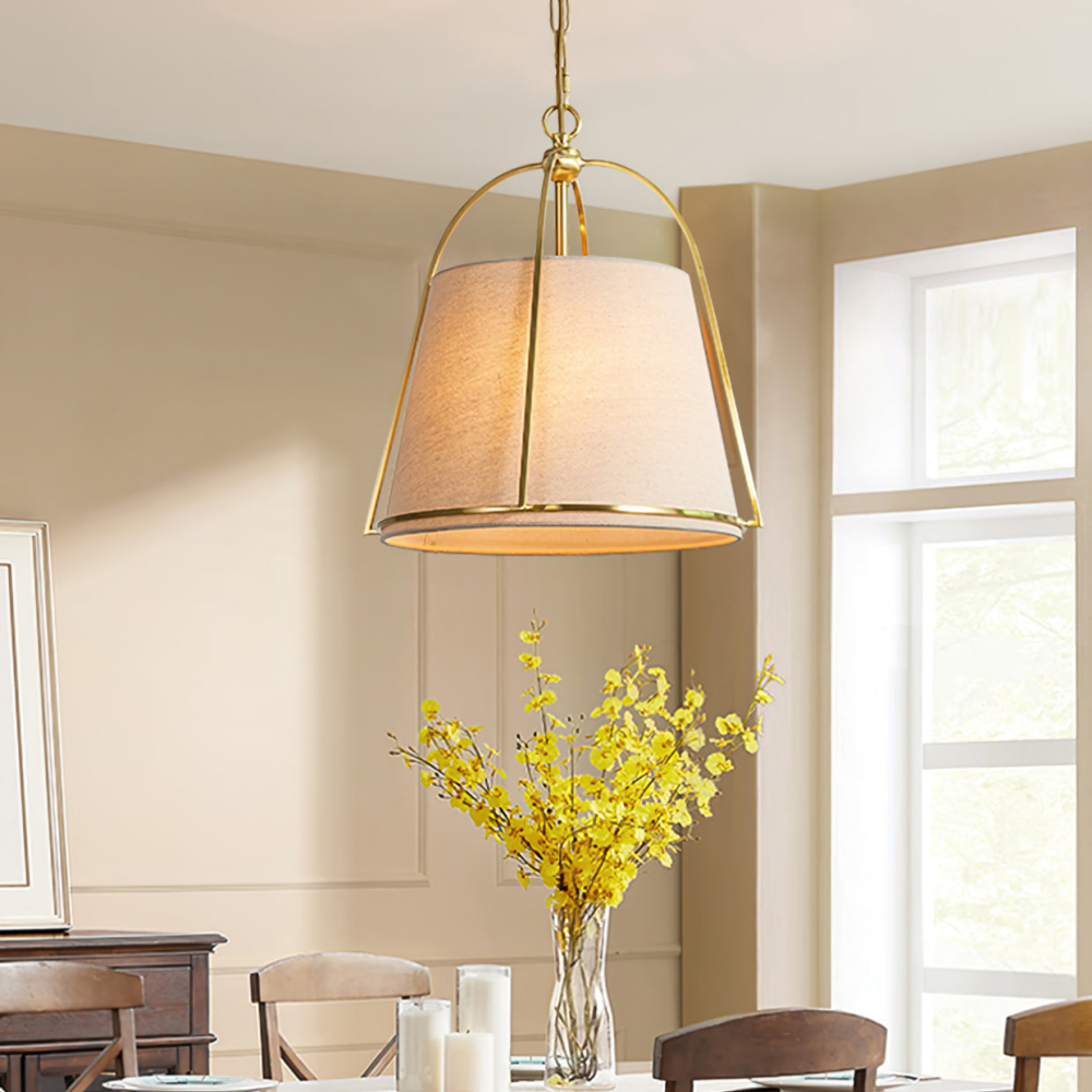 American Country Style Cloth Pendant Light