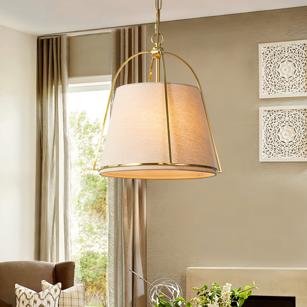 American Country Style Cloth Pendant Light