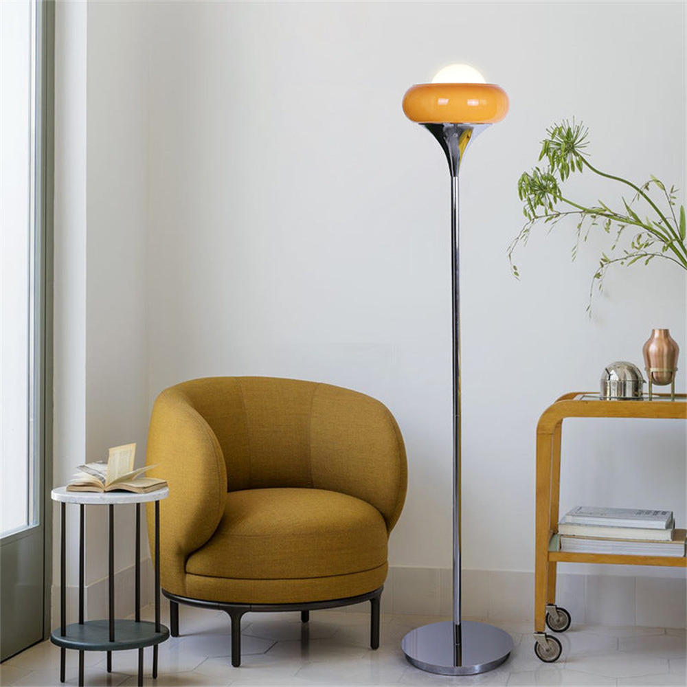 Let the Zeamas floor lamp be the luminous anchor of your living space, blending mid-century charm with contemporary utility for a sophisticated ambiance.