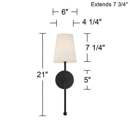 Cream Linen Shade Wall Sconce