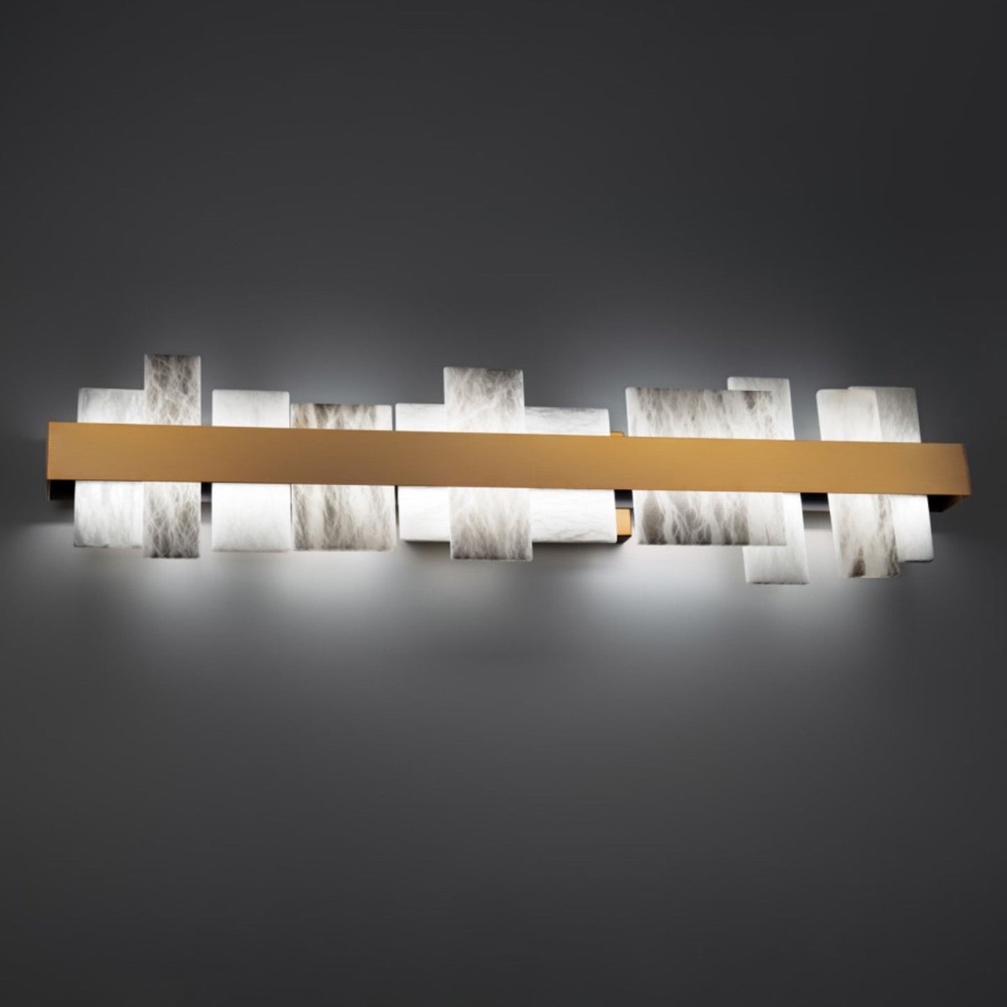 Abstract Alabaster LED Wall Light Medium/Large