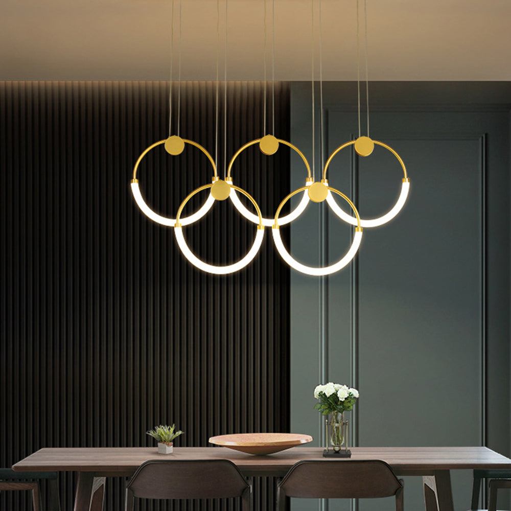 Modern Cool Light Gold Chandelier 1/3/5/7 Lights