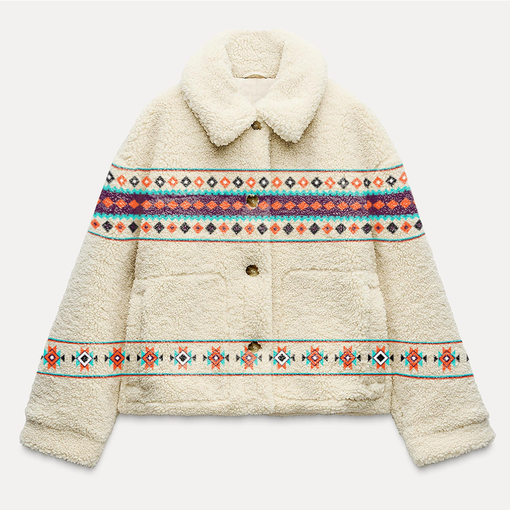 Cultural Heritage Sherpa Coat - FASHION