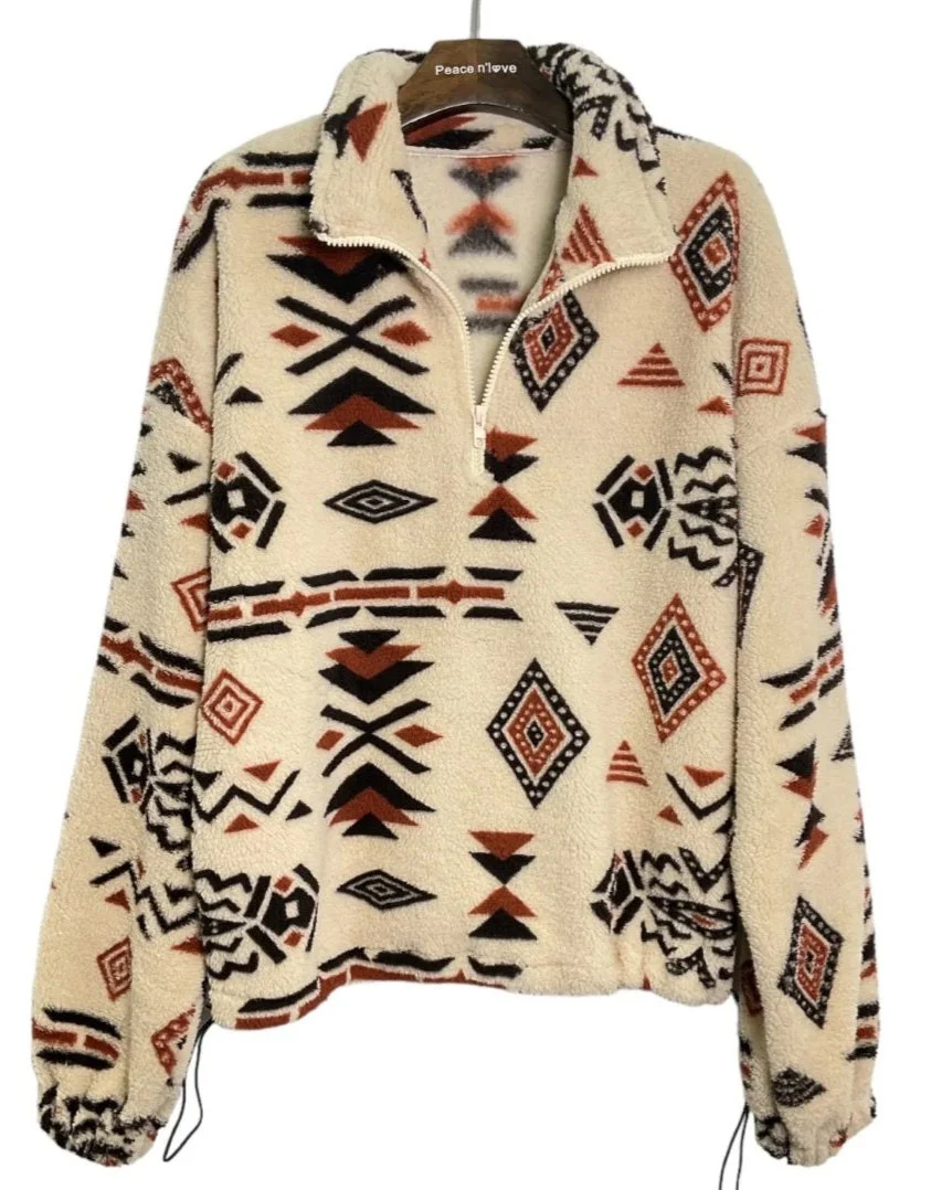Olivia teddy bohemian sweater - FASHION