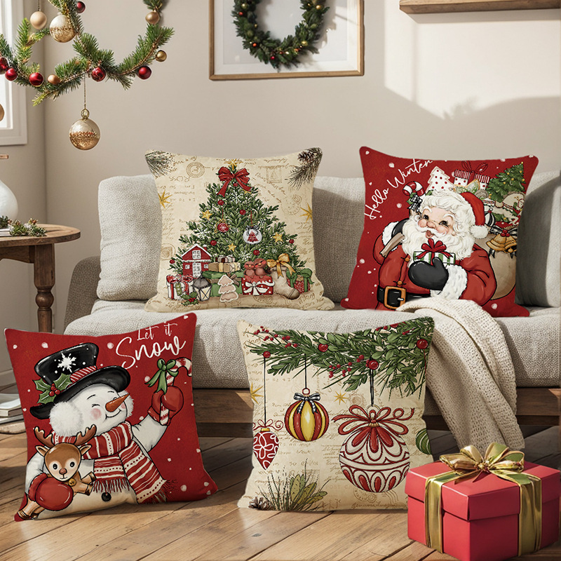 4pcs Christmas Pillow Covers - FASHION