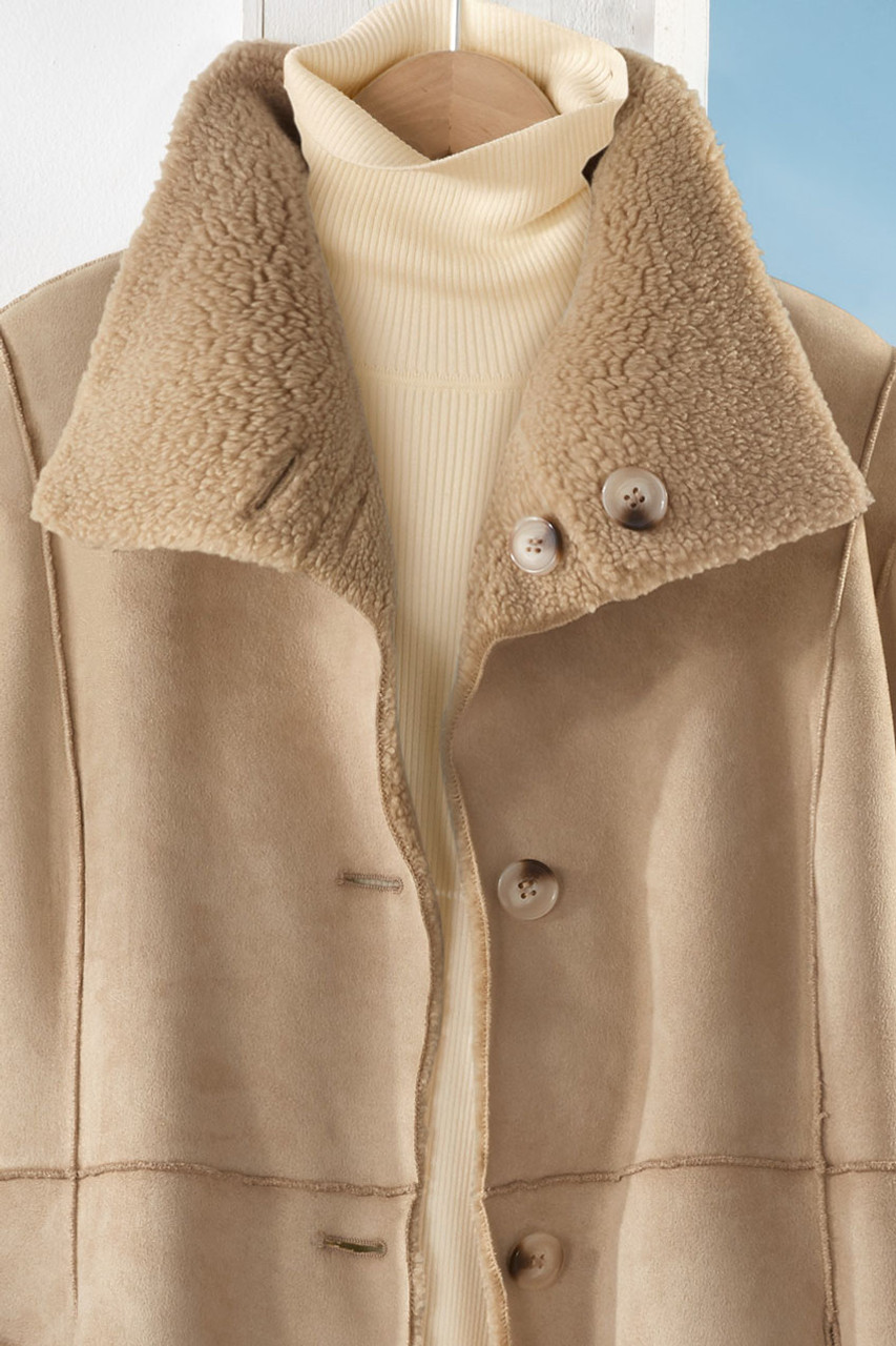 Reversible Faux Shearling Coat - FASHION
