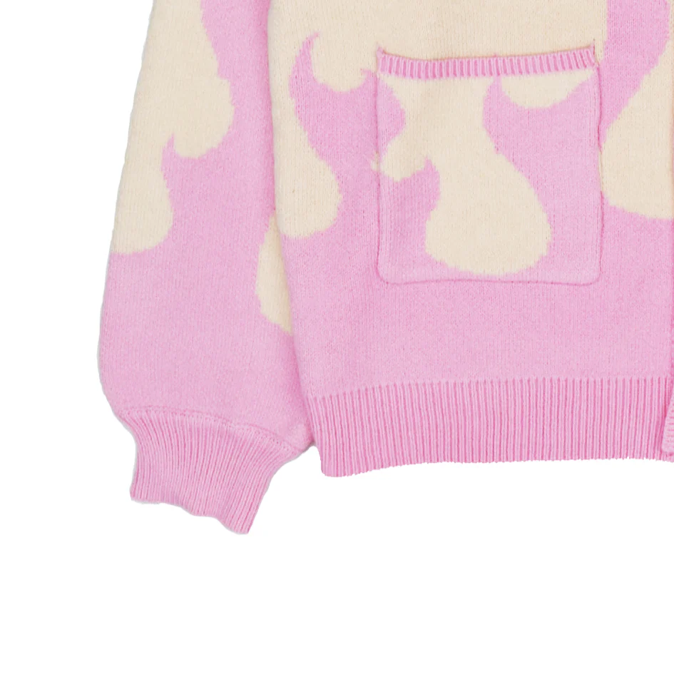Cream Flame Cardigan - FASHION