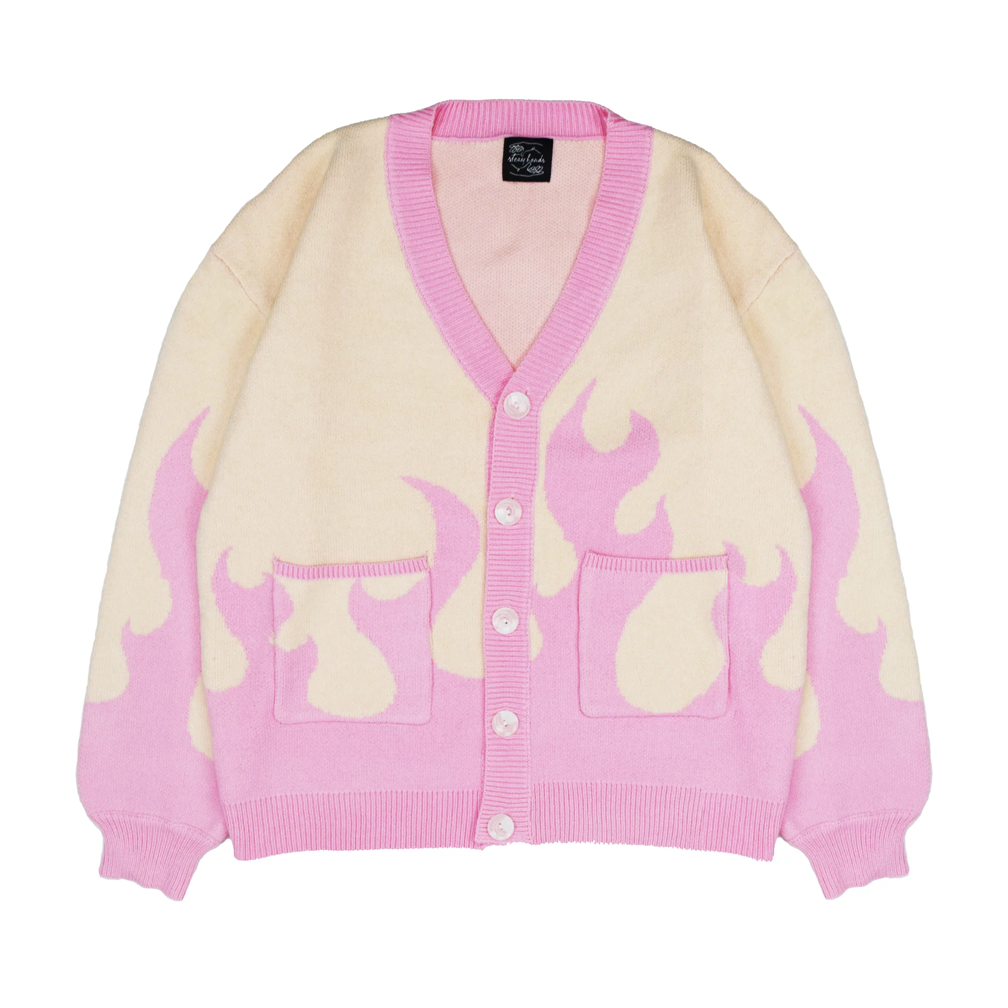 Cream Flame Cardigan - FASHION