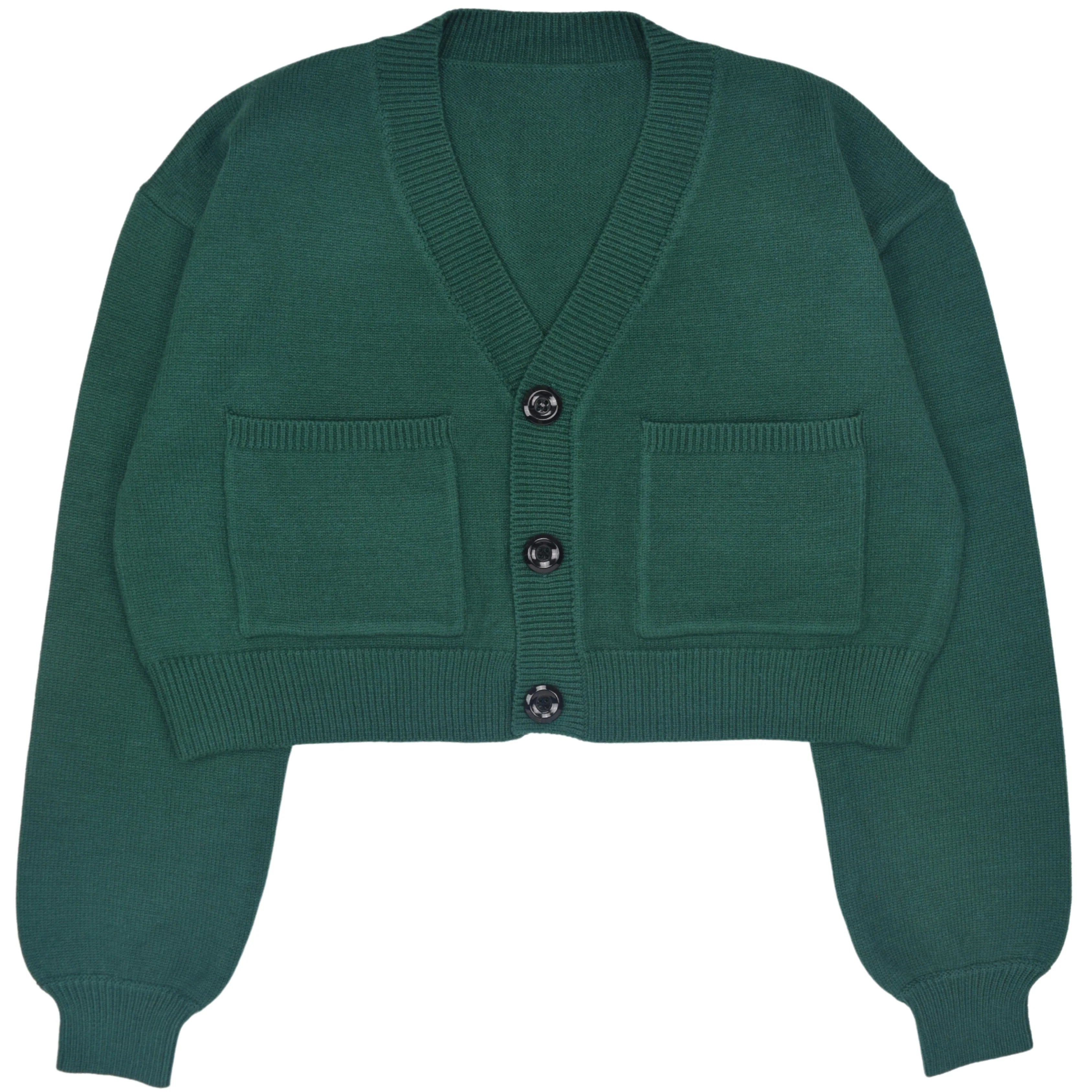 Cropped Touch Grass Cardigan - FASHION