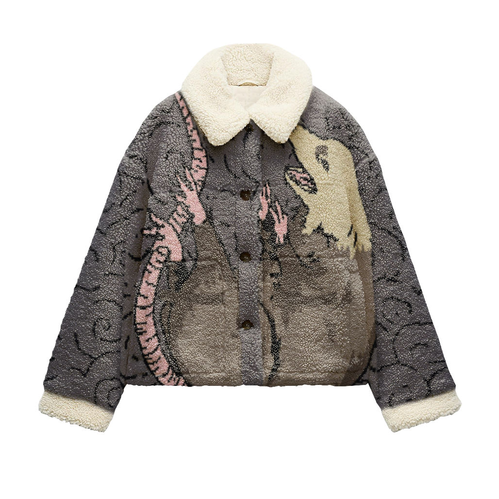 Cuddly Monkey Sherpa Jacket - FASHION