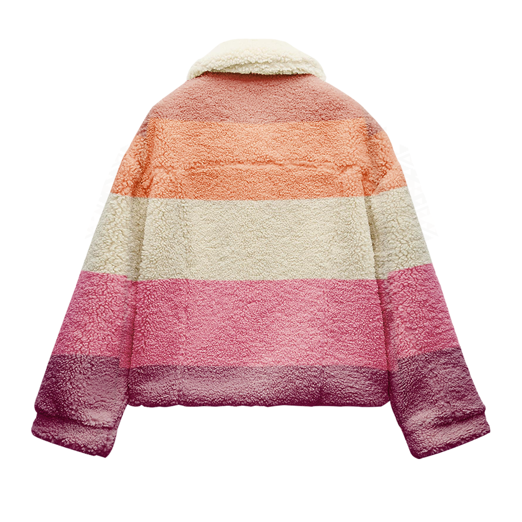 Pastel Ombre Fleece Jacket - FASHION
