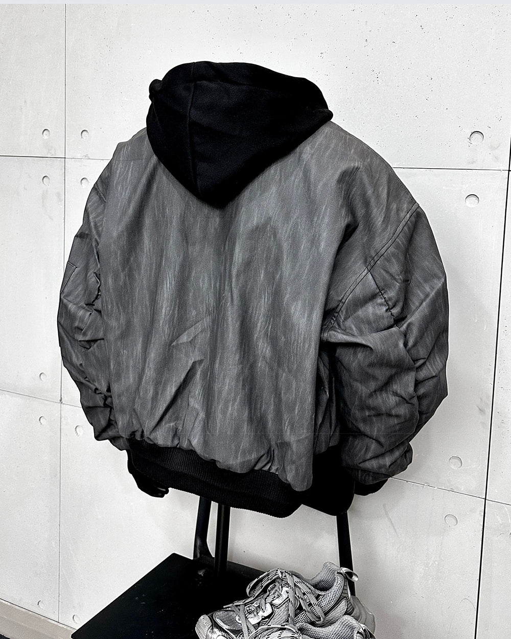 KIIKIO Leather Bomber Jacket - FASHION