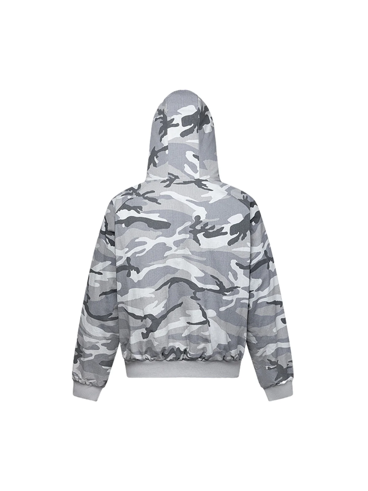 Camouflage Fleece Hooded Jacket - FASHION